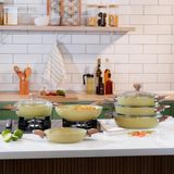 Schafer Fiesta Seramik Sahan 22 Cm-1 Parça-Yeşil - Siyah