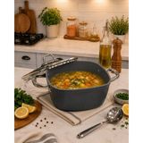 Schafer Gastronomie Master Seramik Derin Tencere 24 Cm-Siyah/gri - 000-Siyah