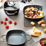 Schafer Gastronomie Master Seramik Derin Tencere 24 Cm-Siyah/gri - 24 cm