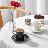 Schafer Glossy 2 Kişilik Kahve Fincan Seti 4 PARÇA-ASORTI07 - Siyah