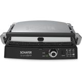 Schafer Grand Grill 2000 W Tost & Izgaramakinesi İnox Metal Döküm Plakalarla Kolay Temizlik