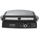 Schafer Grand Grill Inox Tost ve Izgara Makinesi 2000 W Döküm Plakalar ile Modern Tasarım - ınoks