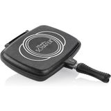 Schafer Granit Grill Pan Yuvarlak 32 cm Siyah Tava