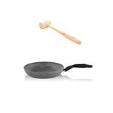 Schafer Granit Tava 24 Cm Ve Bambu Et Tokmağı Gri