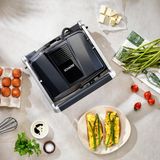 Schafer Grill Haus Siyah Tost Makinesi 2000 W Teflon Plaka Özellikli Yağ Toplama Haznesi ile