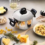 Schafer Gurme Süzgeçli Makarna Tenceresi 2 Parça-Inox - Gümüş