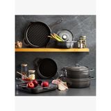 Schafer Guss Chef Döküm Basık Tencere 26 Cm 2 Parça-Gri