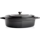 Schafer Guss Chef Döküm Basık Tencere 28 Cm-Gri - 28 CM