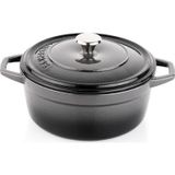 Schafer Guss Chef Döküm Derin Tencere 20Cm-2 Parça-Gri