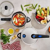 Schafer Gusto Chef 2 Li Düdüklü Tencere Seti 4+7 L 4 Parça-inox Siyah