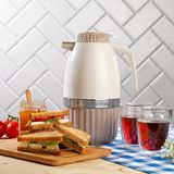 Schafer Hause 2 Litre Cam Termos Bej Renkli Piknik Termosu Dayanıklı Malzeme ile - 2 lt