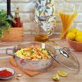 Schafer Held Basık Çelik Tencere 2 Parça 26 cm Inox - Siyah