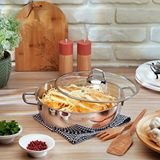 Schafer Held Çelik Basık Tencere 28 Cm 2 Parça-inox Asorti