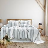 Schafer Home Costa Ipliği Boyalı Çift Kişilik Nevresim Takımı 4 Parça-Gri - 200 x 220 cm
