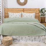 Schafer Home Hera Çift Kişilik Pike Takımı 4 Parça-Yeşil - 200x220