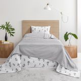 Schafer Home Hera Tek Kişilik Pike Takımı 3 Parça-Gri - 160x220