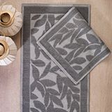 Schafer Home Leaf 2 Li Banyo Paspası-gri Krem