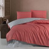 Schafer Home Perry Çift Kişilik Nevresim Takımı 4 Parça-Kiremit - 200 x 240 cm