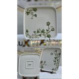 SCHAFER HOME Shcefer kare yeşil desenli servis tabağı