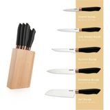 Schafer Keen Standlı Bıçak Seti-6 Parça - BIÇAK SETİ - Açık Gri