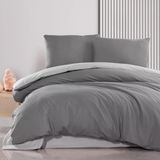 Schafer Mia Çift Kişilik Nevresim Takımı Antrasit – 200X220 Cm Nevresim, 240X260 Cm Çarşaf, 2 Yastık Kılıfı