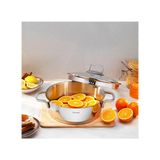 Schafer New Stahl Çelik Basık Tencere 28 Cm 2 Parça-Inox