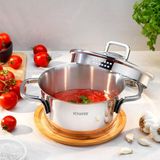 Schafer New Stahl Çelik Tencere 16 cm 2 Parça-Inox - Gümüş