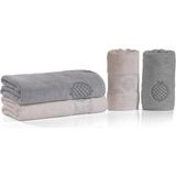 Schafer Premium 4 Parça Banyo Havlu/hamam Seti Gri - 80 x 150 cm