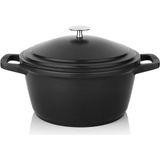 Schafer Pro Cast Döküm Derin Tencere 24 Cm-Siyah - 24 CM