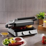 Schafer Profi Toast Inox Tost ve Izgara Makinesi 2200 W Güçlü Isıtma Özelliği ile Çıkarılabilir Plaka