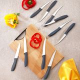 Schafer Quick Chef 10 Parça Gri Bıçak Seti Günlük Kesim İçin Ergonomik Tasarım