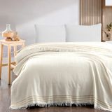 Schafer Rena Çift Kişilik Pike 200 x 230 cm-Ekru/Hardal