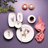 Schafer Sharon Kahvaltı Takımı 32 Parça 6 Kişilik Çiçekli Desenli Seramik Set