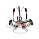 Schafer SHF4010CS 4 Parça Askılı Dekorlu Cezve Seti Bordo