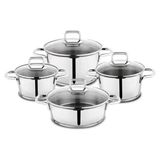 Schafer Stahl Inox 8 Parça Çelik Tencere Seti