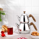 Schafer Tea Chef 1.5 lt Kahverengi 4 Parça Küçük Boy Çaydanlık Takımı