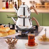 Schafer Tea Chef 2 lt Kahverengi 4 Parça Orta Boy Çaydanlık Takımı