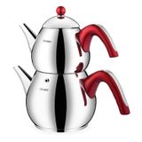 Schafer Tea Chef Kırmızı Büyük Çaydanlık Takımı
