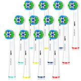Schallcare Braun Oral b 7000/Pro 1000/3000/8000/9600/5000/Genius ve Akıllı Elektrikli Diş Fırçası ile Uyumlu Hassas Yedek Diş Fırçası Başlıkları (Beyaz-12 adet)