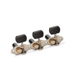 Schaller GrandTune Classic Hauser Klasik Gitar Burguları, Open Gear, 1:18 Gear Ratio, Nickel Finish, White Perloid Buttons, White String Rollers, 3L/3R (Nickel- Standard String Rollers)
