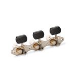 Schaller GrandTune Classic Hauser Klasik Gitar Burguları, Open Gear, 1:18 Precision Gear Ratio, Nickel Finish, Ebony Buttons, White String Rollers, 3L/3R Set