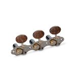 Schaller GrandTune Classic Hauser Klasik Gitar Burguları, Open Gear, 1:18 Precision Gear Ratio, Ruthenium Finish, Snakewood Buttons, Black String Rollers, 3L/3R Set
