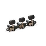 Schaller GrandTune Classic Hauser Klasik Gitar Burguları, Open Gear, Ultra-Precision 1:18 Gear Ratio, Black Finish, Ebony Buttons, Deluxe Precision String Roller System, 3L/3R Set
