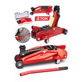 Schatz 2 Ton Tekerlekli Arabalı Hidrolik Timsah Kriko Çantalı Kırmızı