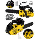 Schatz 25CC Mini Benzinli Testere Ağaç Odun Dal Budama ve Kesme Testeresi Hızar Motoru 35CM Testere Sarı
