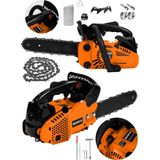 Schatz 25CC Mini Benzinli Testere Ağaç Odun Dal Budama ve Kesme Testeresi Hızar Motoru 35CM Testere Turuncu