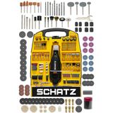 Schatz 302 Parça Devir Ayarlı 125 W Hobi Kalıpçı Gravür Seti El Motoru Mini Taşlama Seti Sarı