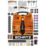 Schatz 302 Parça Devir Ayarlı 125 W Hobi Kalıpçı Gravür Seti El Motoru Mini Taşlama Seti Turuncu
