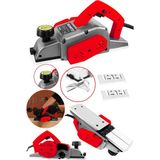 Schatz 800W Sjs Metal Şanzıman Bakır Sargı Motor Çift Bıçaklı Planya Rende Makinesi Kırmızı + 2 Uç