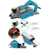 Schatz 800W Sjs Metal Şanzıman Bakır Sargı Motor Çift Bıçaklı Planya Rende Makinesi Mavi + 2 Uç